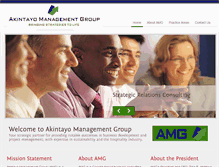Tablet Screenshot of akintayomanagementgroup.com